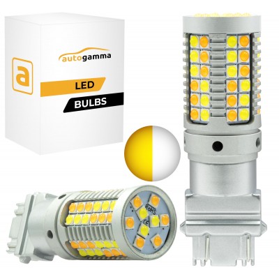 Żarówka P27/7W LED 3157 Dual Color 69xSMD biały + żółty